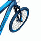 Blue bicycle wheel with 'Barrato' branding on a white background