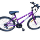 Purple children's bicycle on a white background
